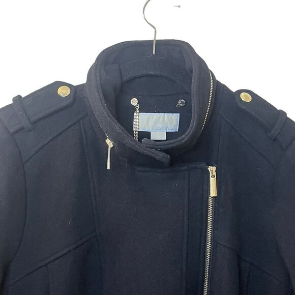 MICHAEL Michael Kors Asymmetrical Coat Sz L - Picture 10 of 12